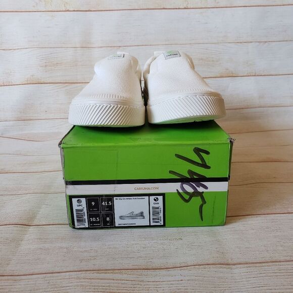 Cariuma IBI Knitted Slip On Sneaker White Women's Size 10.5 Men's Size 9 - Picture 9 of 14